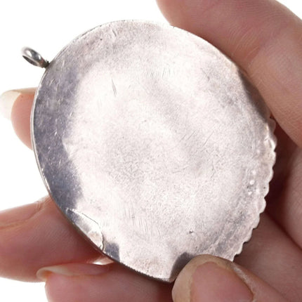 Vintage Native American silver/Turquoise pendant - Estate Fresh Austin