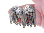 Vintage Native American Sterling and gold filled beaded earrings - Estate Fresh Austin