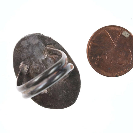 Vintage Native American Sterling and turquoise ring df - Estate Fresh Austin