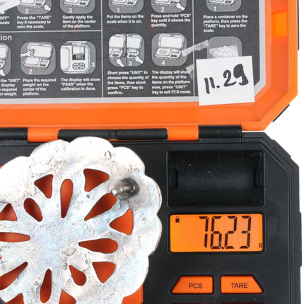 Vintage Native American sterling cast belt buckle with turquoise - Estate Fresh Austin