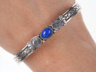 Vintage Native American Sterling lapis Cuff bracelet - Estate Fresh Austin