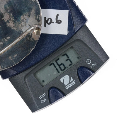 Vintage Native American sterling picture jasper belt buckle - Estate Fresh Austin