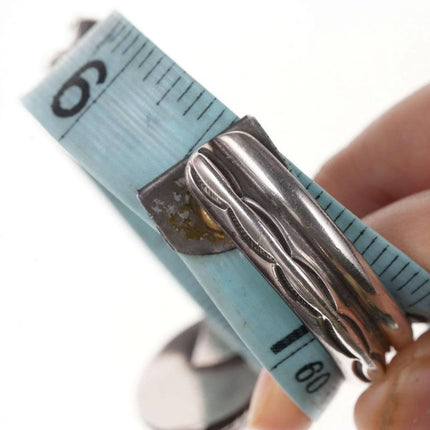 6.5" Vintage Native American Sterling Turquoise and coral Cuff bracelet k - Estate Fresh Austin