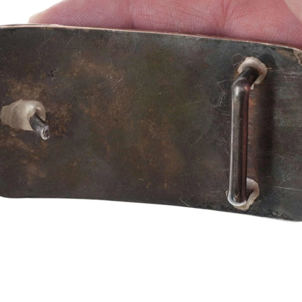 Vintage Native American Sterling & turquoise belt buckle - Estate Fresh Austin