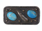 Vintage Native American Sterling & turquoise belt buckle - Estate Fresh Austin