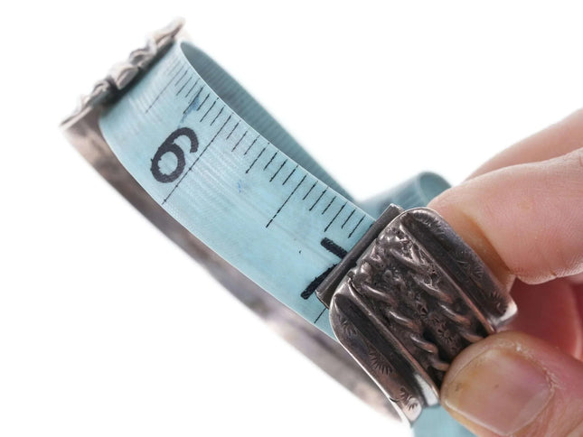 7" Vintage Native American Sterling Turquoise cuff bracelet - Estate Fresh Austin