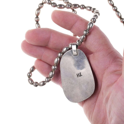 Vintage Native American Sterling Turquoise Pendant necklace - Estate Fresh Austin