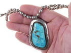 Vintage Native American Sterling Turquoise Pendant necklace - Estate Fresh Austin