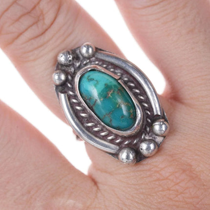 Vintage Native American sterling with turquoise ring - Estate Fresh Austin