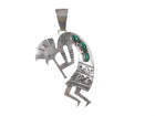 Vintage Native American Sterling/malachite Kokopelli pendant - Estate Fresh Austin
