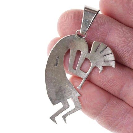 Vintage Native American Sterling/malachite Kokopelli pendant - Estate Fresh Austin