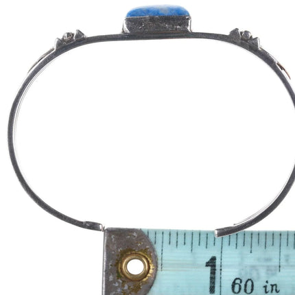 6.25" Vintage Native American Sterling/Sodalite cuff bracelet - Estate Fresh Austin