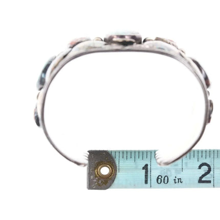 6.25"Vintage Native American Sterling/turquoise and coral cuff bracelet - Estate Fresh Austin