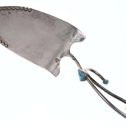 Vintage Native American Sterling/turquoise cake server - Estate Fresh Austin