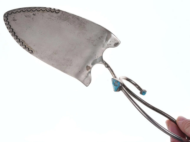Vintage Native American Sterling/turquoise cake server - Estate Fresh Austin