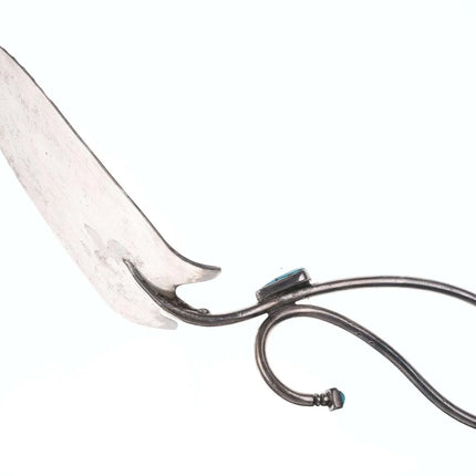 Vintage Native American Sterling/turquoise cake server - Estate Fresh Austin