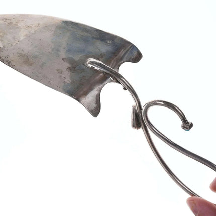 Vintage Native American Sterling/turquoise cake server - Estate Fresh Austin