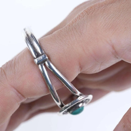 Vintage Native American Sterling/turquoise Childs cuff bracelet. - Estate Fresh Austin