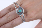 Vintage Native American Sterling/turquoise Childs cuff bracelet. - Estate Fresh Austin