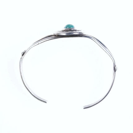 Vintage Native American Sterling/turquoise Childs cuff bracelet. - Estate Fresh Austin