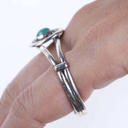 Vintage Native American Sterling/turquoise Childs cuff bracelet. - Estate Fresh Austin