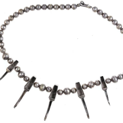 Vintage Native American Sterling/turquoise claw necklace - Estate Fresh Austin