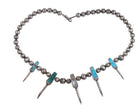 Vintage Native American Sterling/turquoise claw necklace - Estate Fresh Austin