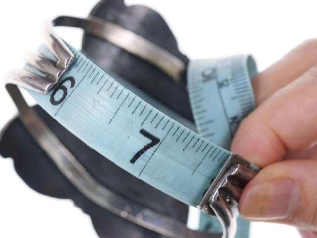 7.625" Vintage Native American Sterling/turquoise cuff bracelet k - Estate Fresh Austin