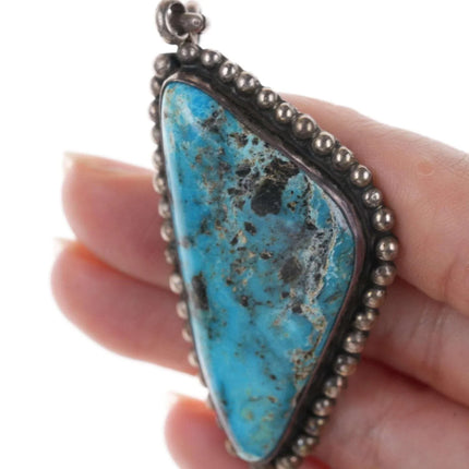 Vintage Native American Sterling/turquoise pendant - Estate Fresh Austin