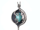 Vintage Native American sterling/turquoise pendant - Estate Fresh Austin