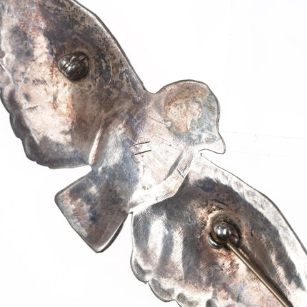 Vintage Native American sterling/turquoise thunderbird pin - Estate Fresh Austin