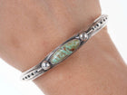 Vintage Native American Turquoise Sterling Old Pawn cuff bracelet - Estate Fresh Austin