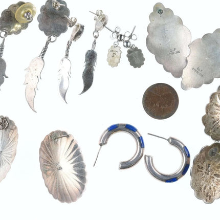 Vintage Native American/Southwestern sterling earring collection - Estate Fresh Austin