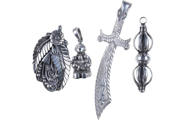 Vintage Navajo and Other sterling pendants - Estate Fresh Austin