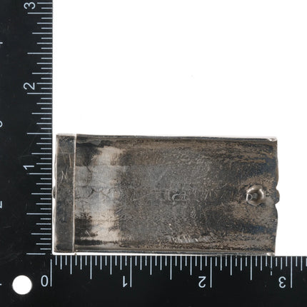 Vintage Navajo Heavy stamped silver belt buckle - Estate Fresh Austin