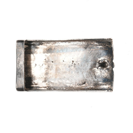 Vintage Navajo Heavy stamped silver belt buckle - Estate Fresh Austin