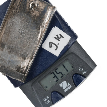 Vintage Navajo Heavy stamped silver belt buckle - Estate Fresh Austin