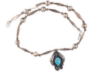 Vintage Navajo silver and turquoise beaded necklace - Estate Fresh Austin