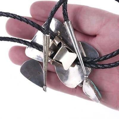 Vintage Navajo Silver and turquoise bolo tie n - Estate Fresh Austin