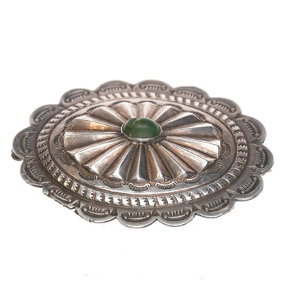 Vintage Navajo silver and turquoise concho pin - Estate Fresh Austin