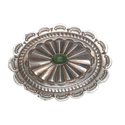 Vintage Navajo silver and turquoise concho pin - Estate Fresh Austin