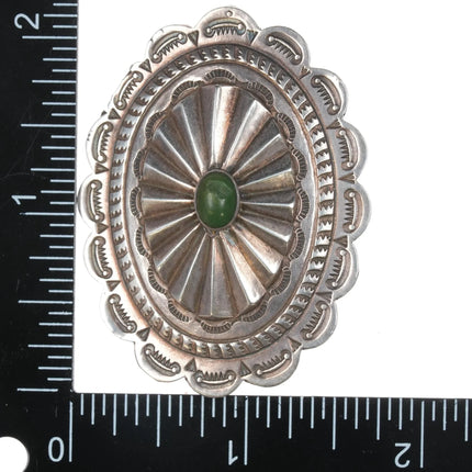 Vintage Navajo silver and turquoise concho pin - Estate Fresh Austin