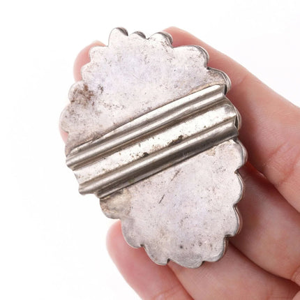 Vintage Navajo silver and turquoise pendant - Estate Fresh Austin