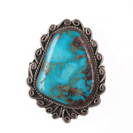Vintage Navajo silver and turquoise pendant - Estate Fresh Austin