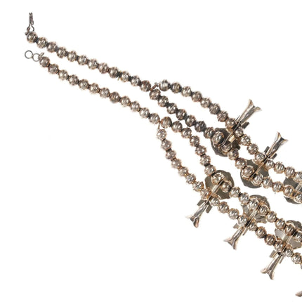 Vintage Navajo silver and turquoise squash blossom necklace - Estate Fresh Austin