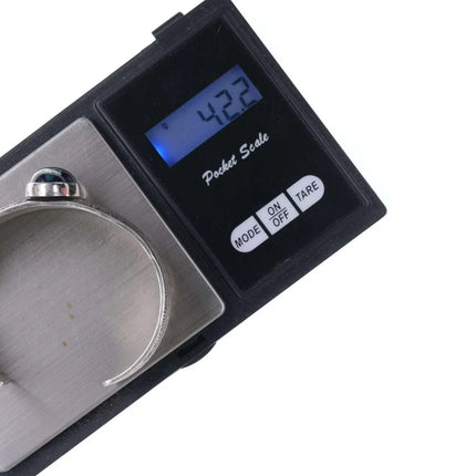 6.5" Vintage Navajo silver Azurite cuff bracelet - Estate Fresh Austin