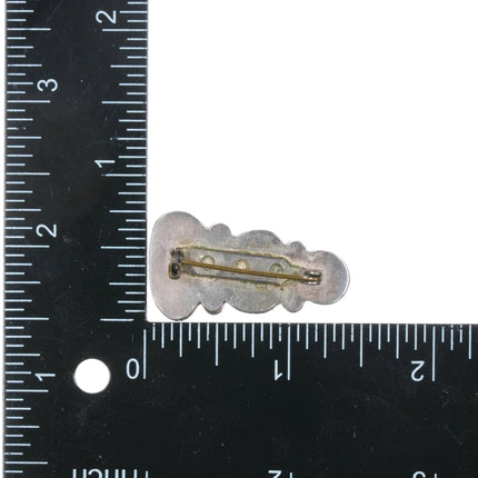 Vintage Navajo silver pin with nice turquoise - Estate Fresh Austin
