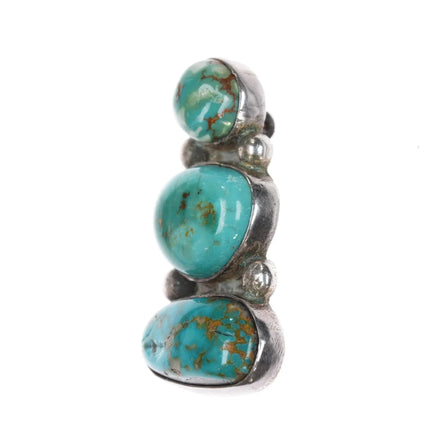 Vintage Navajo silver pin with nice turquoise - Estate Fresh Austin