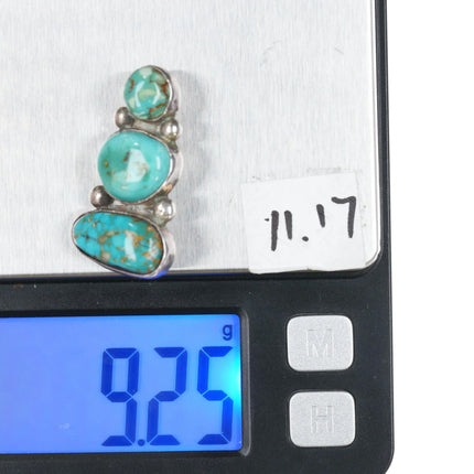 Vintage Navajo silver pin with nice turquoise - Estate Fresh Austin