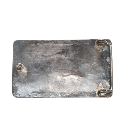 Vintage Navajo silver roadrunner belt buckle - Estate Fresh Austin